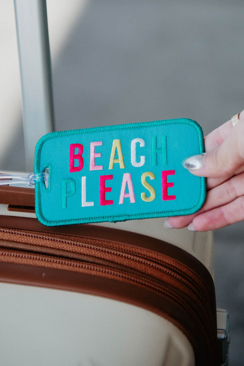 BEACH PLEASE LUGGAGE TAG - Molly's! A Chic and Unique Boutique 