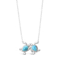 BEST FRIENDS TURTLE NECKLACE LARIMAR - Molly's! A Chic and Unique Boutique 