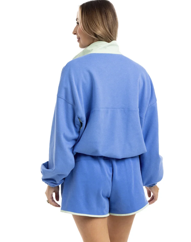 Blue & Green Quarter Snap Athletic Matching Set - Molly's! A Chic and Unique Boutique 