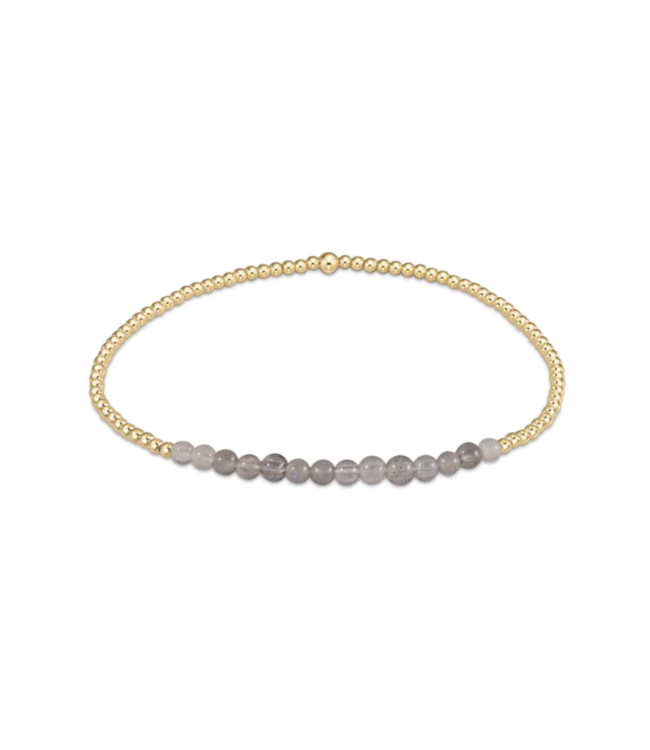 Gold Bliss 2mm Bead Bracelet- Labradorite/Faceted Onyx - Molly's! A Chic and Unique Boutique 