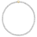 BRIGHT SILVER FACETED HEMATITE 2MM BEAD & INSPIRE SMALL GOLD CHARM BRACELET - Molly's! A Chic and Unique Boutique 