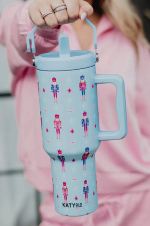 CHRISTMAS BLUE NUTCRACKERS NUTCRACKER 38OZ TUMBLER