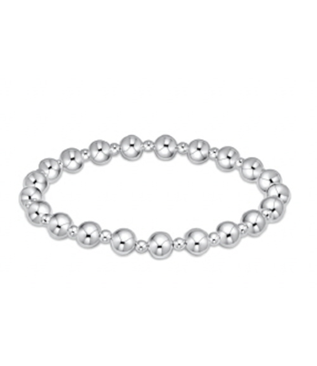 Classic Grateful Pattern 6mm Bead Bracelet - Gold and Sterling - Molly's! A Chic and Unique Boutique 