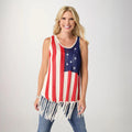 Jordyn Open Weave Fringe Flag Tank *PREVIEW* - Molly's! A Chic and Unique Boutique 
