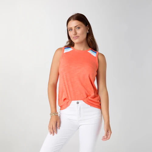 RYLEE STRIPE SHOULDER TANK *PREVIEW* - Molly's! A Chic and Unique Boutique 
