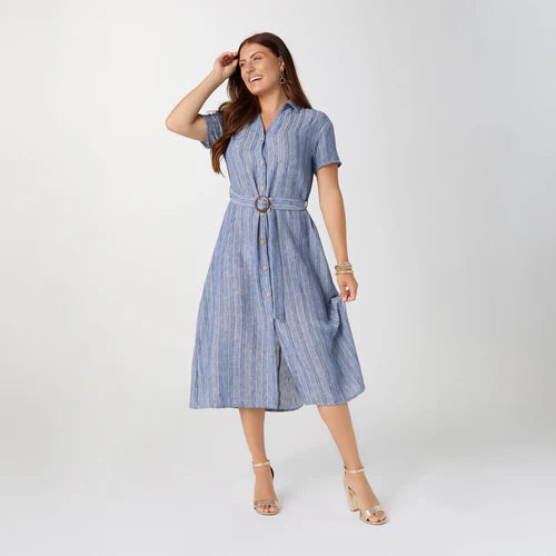 Miriam Short Sleeve Shirtdress with Belt *PREVIEW* - Molly's! A Chic and Unique Boutique 