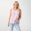 Sloane Button Back Tank with Frayed Edge *PREVIEW* - Molly's! A Chic and Unique Boutique 