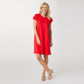 Francis Flutter Sleeve Dress - Tango Red *PREVIEW* - Molly's! A Chic and Unique Boutique 
