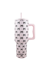 MINI COQUETTE BOWS ALL OVER 38 OZ TUMBLER