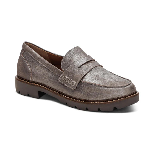 COLLETTE ARCH SUPPORT LOAFER - BRUSHED SILVER - Molly's! A Chic and Unique Boutique 