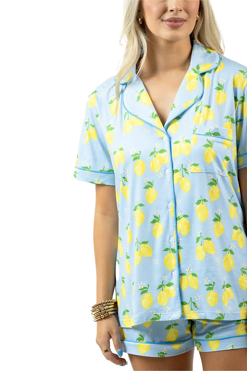 ZESTY LEMONS LOUNGEWEAR SET - Molly's! A Chic and Unique Boutique 