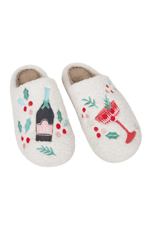 HOLIDAY CHAMPAGNE SLIPPERS