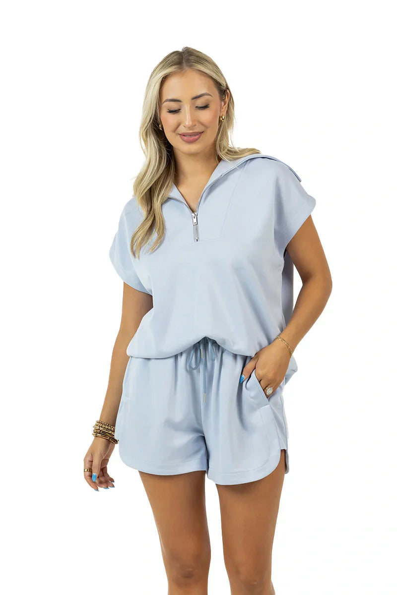 LIGHT BLUE SCUBA SET - Molly's! A Chic and Unique Boutique 
