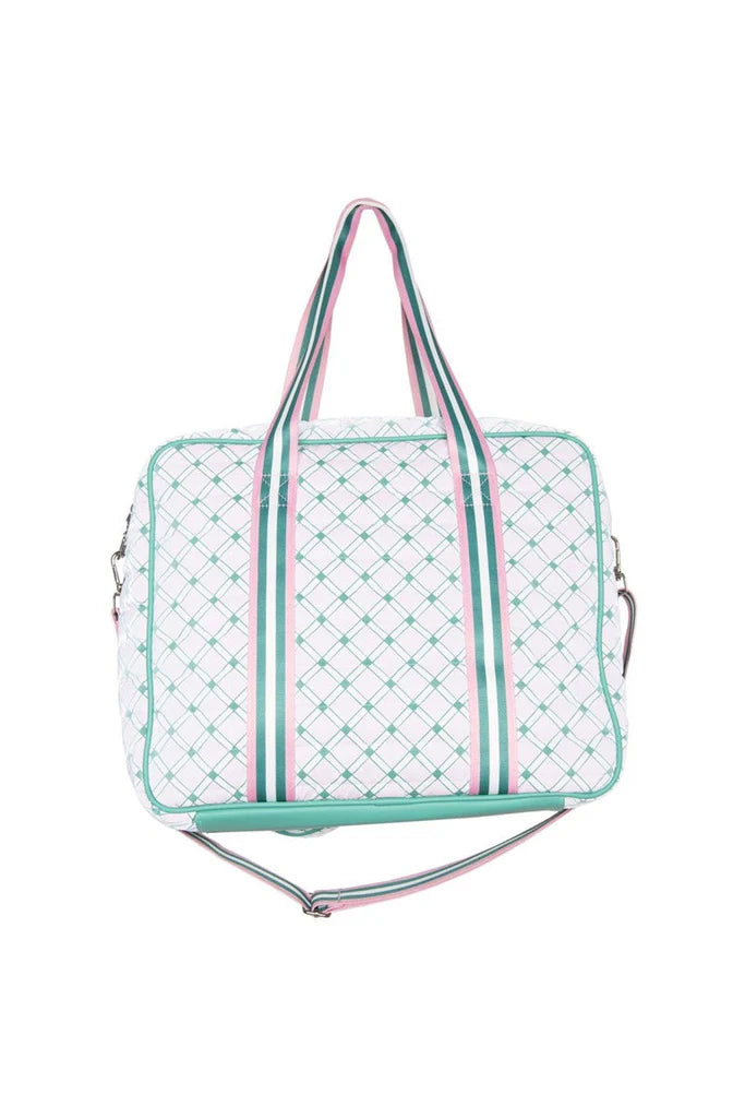 LIGHT PINK AND GREEN PATTERN PICKLEBALL BAG - Molly's! A Chic and Unique Boutique 