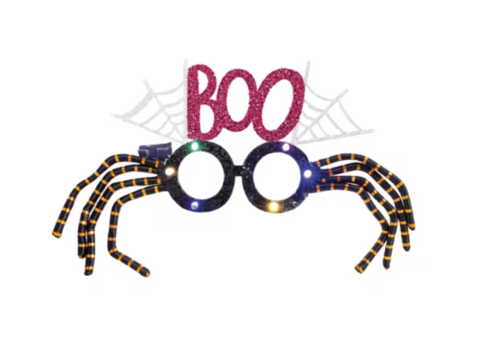 Pink Spider Light Up Glasses