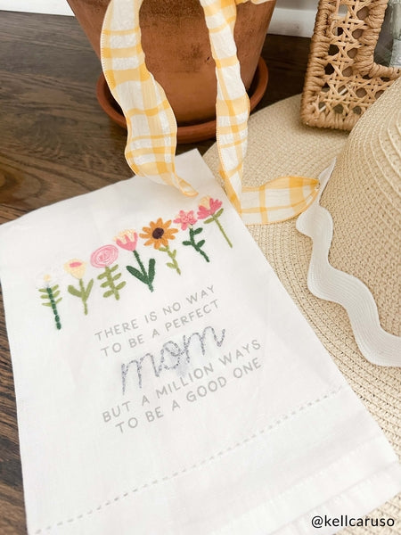 PERFECT MOM EMBROIDERED TOWEL - Molly's! A Chic and Unique Boutique 