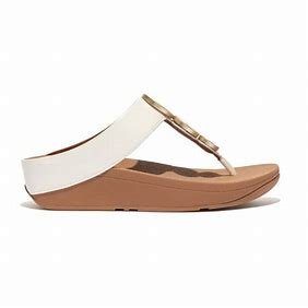 FITFLOP WOMENS HALO METALLIC CREAM TOE POST SANDALS - Molly's! A Chic and Unique Boutique 