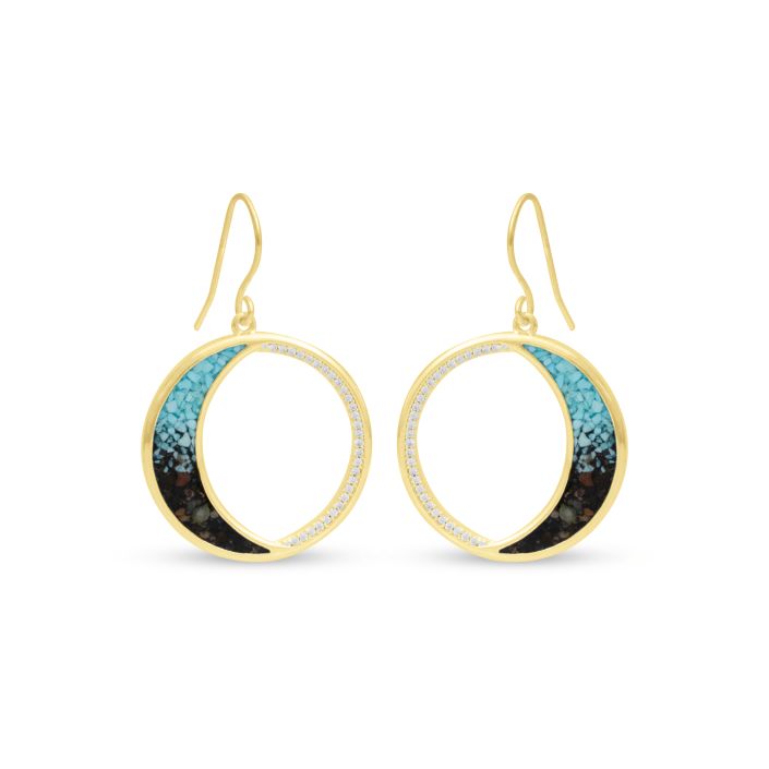 Eclipse Drop Earring Turquoise Gradient