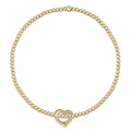Egirl Classic Gold 2mm Bead Bracelet - Love Small Gold Charm - Molly's! A Chic and Unique Boutique 