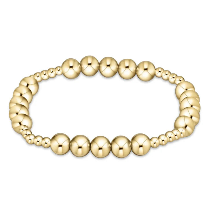 Classic Blissful Pattern 3mm Bead Bracelet - 6mm Gold - Molly's! A Chic and Unique Boutique 