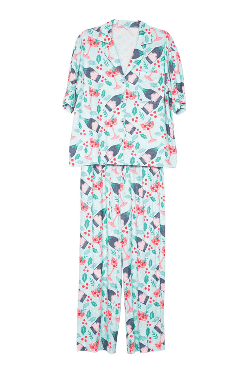 HOLIDAY CHAMPAGNE PAJAMA SET
