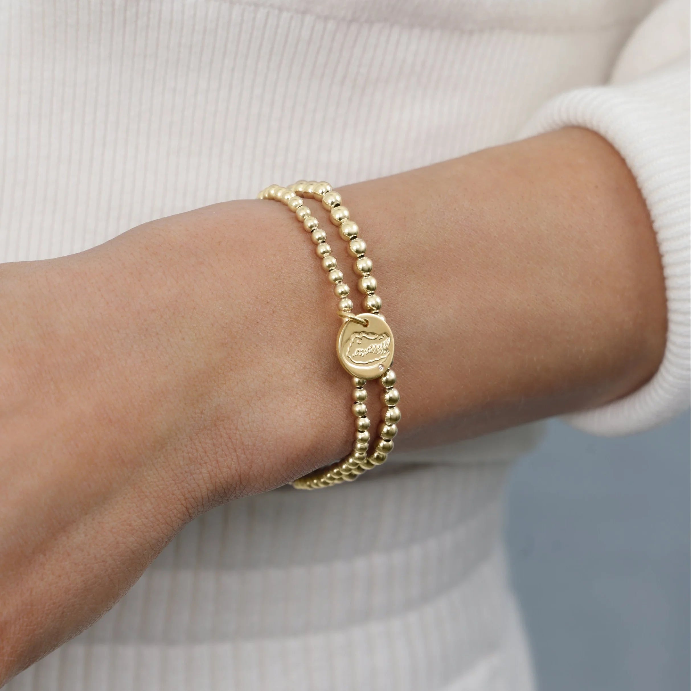 COLLEGIATE CLASSIC GOLD 3MM BRACELET- U OF FLORIDA