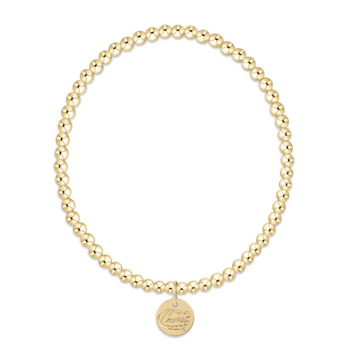 COLLEGIATE CLASSIC GOLD 3MM BRACELET- U OF FLORIDA