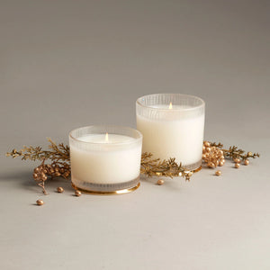 FRASIER FIR LARGE FROSTED WOOD GRAIN CANDLE