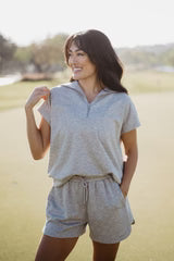 TWO-PIECE SCUBA SWEAT SET IN GRAY - Molly's! A Chic and Unique Boutique 