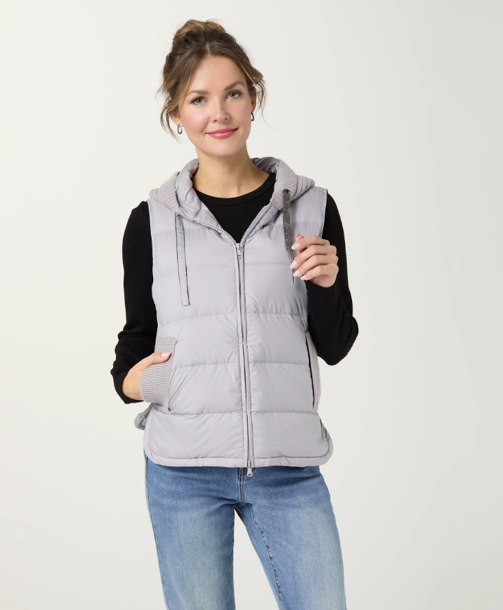 Casey Down Filled Vest with Contrast - Molly's! A Chic and Unique Boutique 