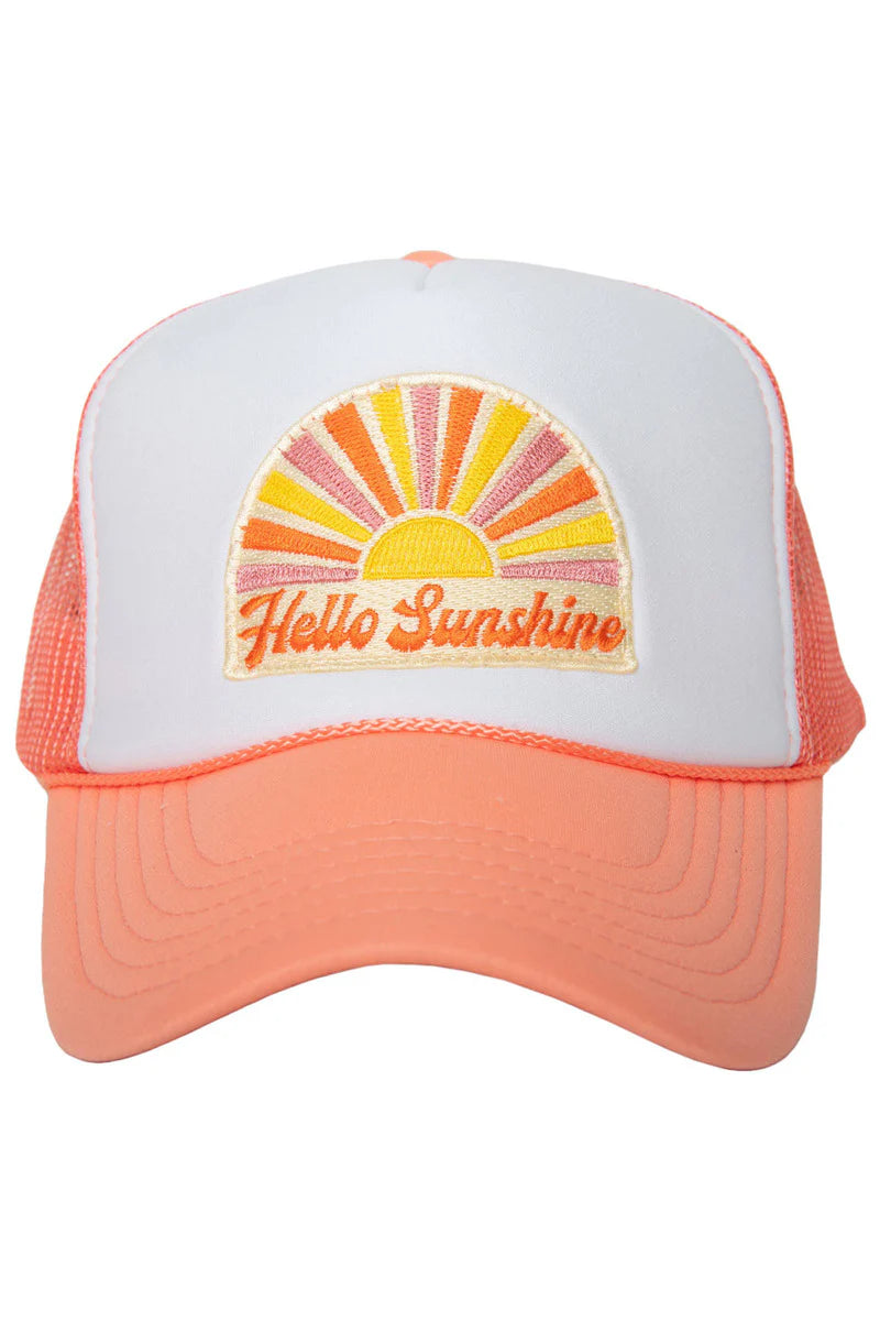 HELLO SUNSHINE TRUCKER HAT *(WHAT COLOR? -BD)* - Molly's! A Chic and Unique Boutique 