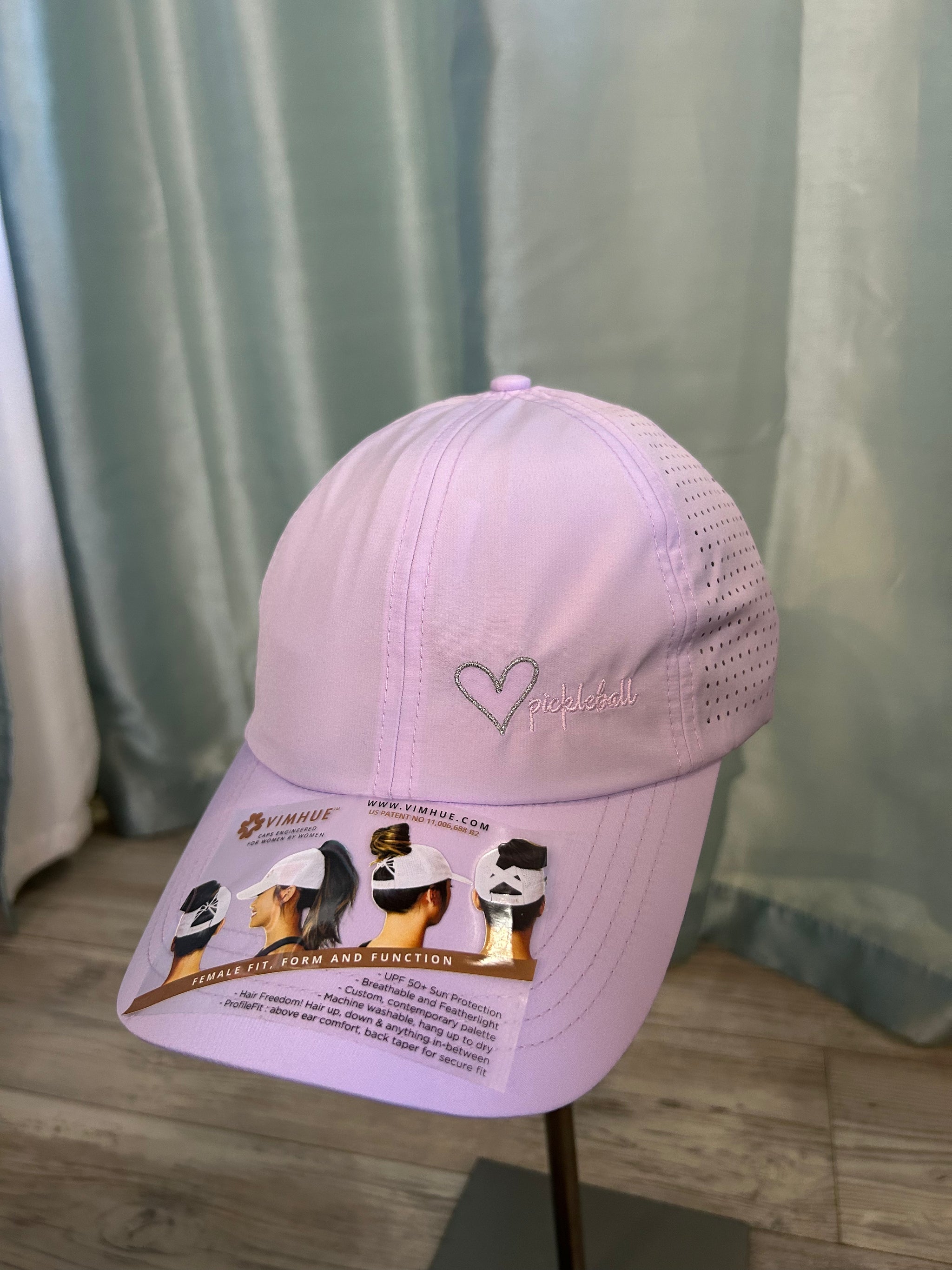 HEART PICKLEBALL TUCK IN STRAP HAT LAVENDER Molly s A Chic and Unique Boutique