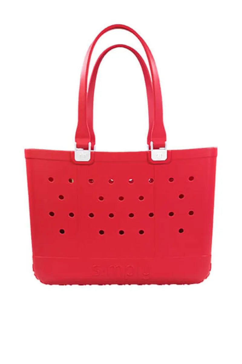 TOTE IN CHERRY RED - Molly's! A Chic and Unique Boutique 