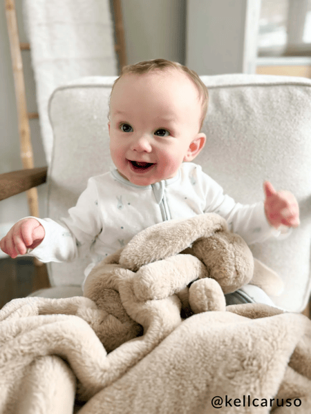 Tan Plush Bunny Blanket