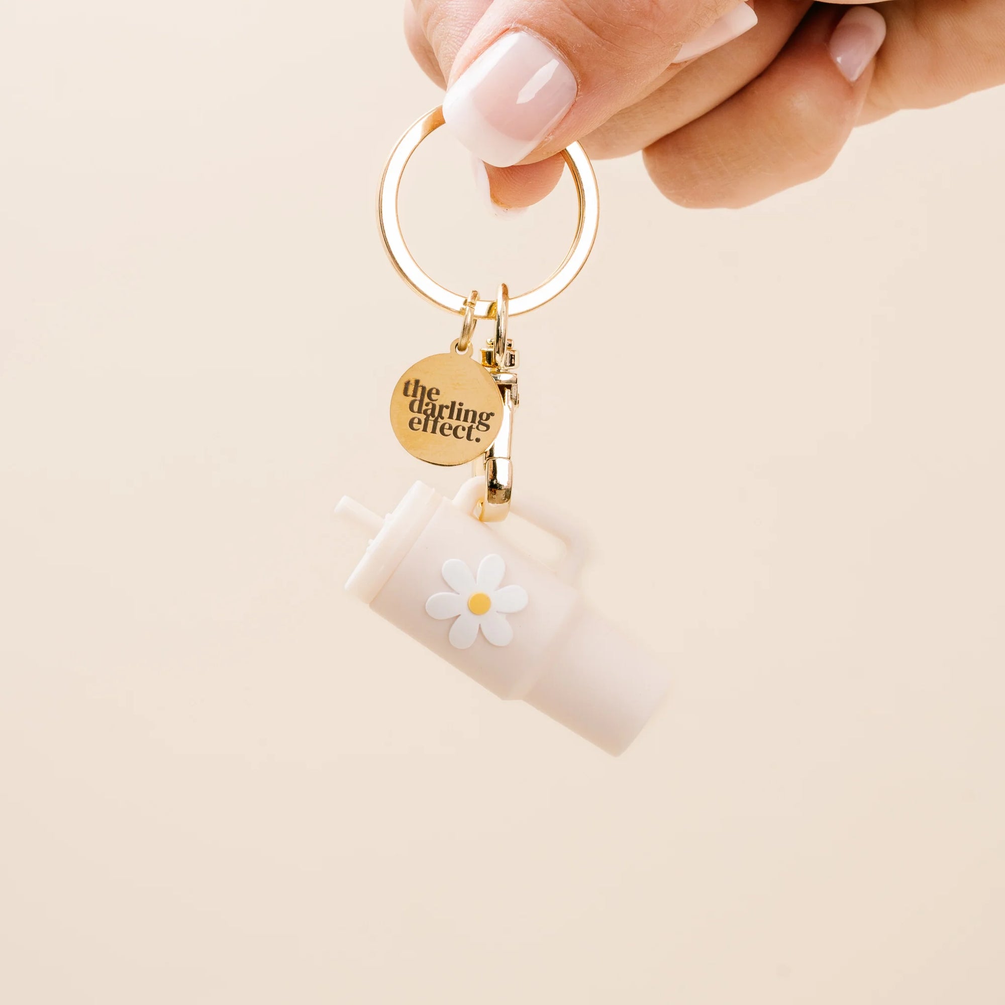 MINI TUMBLER KEYCHAIN IN OAT - Molly's! A Chic and Unique Boutique 