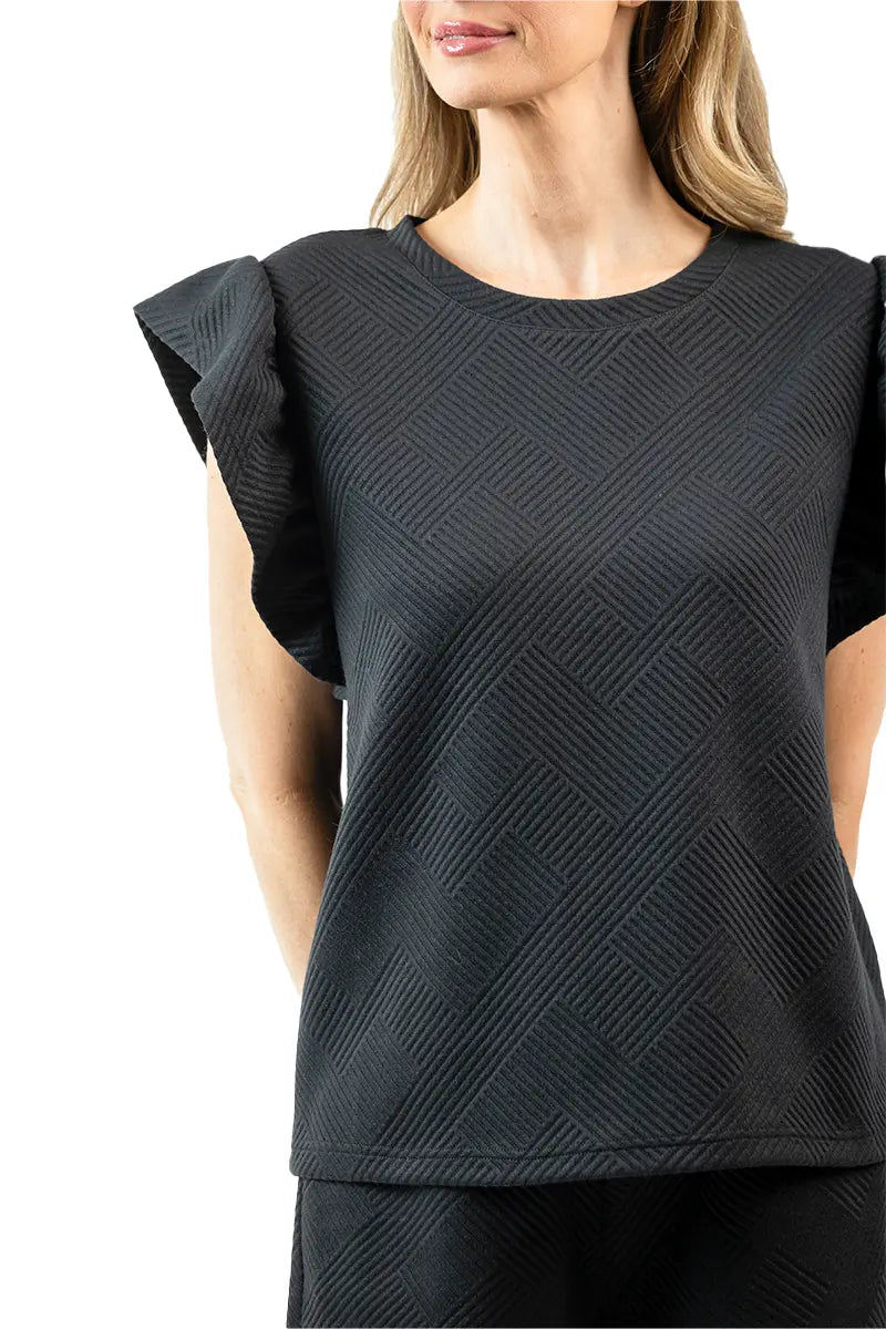 RUFFLE TOP 2 PIECE SET - Molly's! A Chic and Unique Boutique 