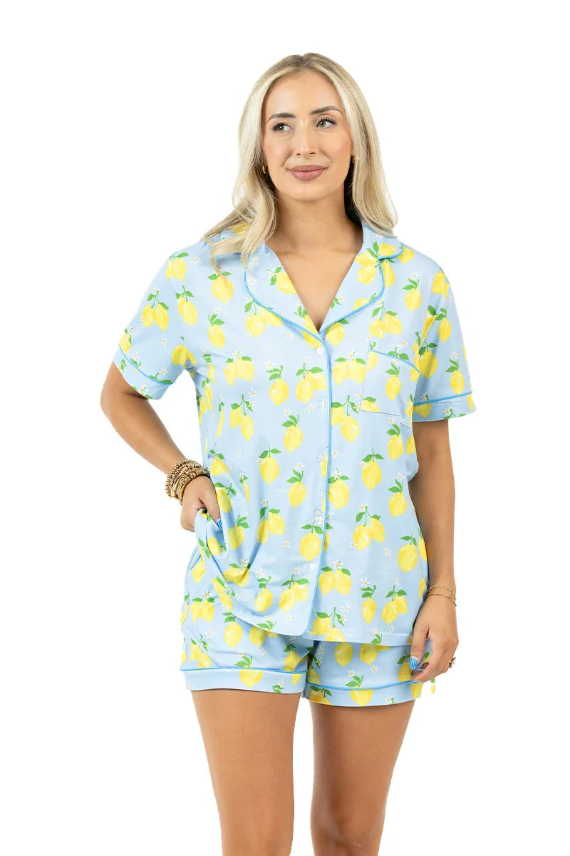 ZESTY LEMONS LOUNGEWEAR SET - Molly's! A Chic and Unique Boutique 