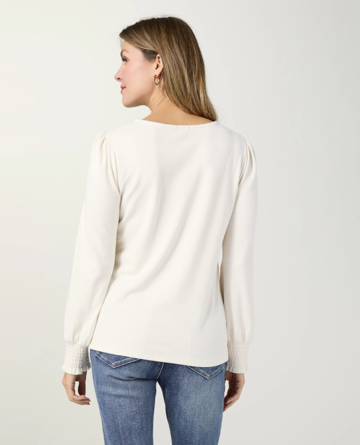 Shantel Crew Neck Long Sleeve Top - Molly's! A Chic and Unique Boutique 