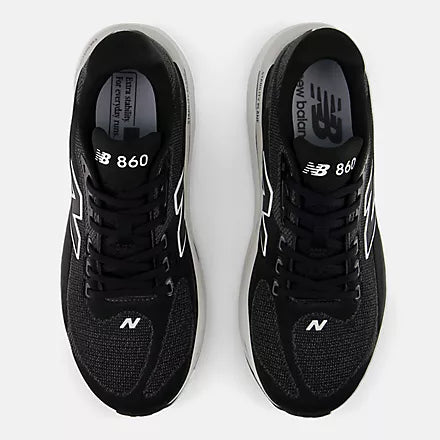 MENS FRESH FOAM 860 V 15- BLACK WITH WHITE