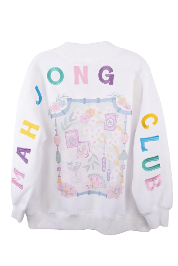 Mahjong Club Mockneck Sweatshirt - Molly's! A Chic and Unique Boutique 