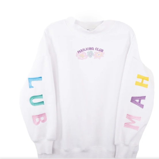 Mahjong Club Mockneck Sweatshirt - Molly's! A Chic and Unique Boutique 