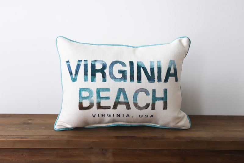 WATERCOLOR SIESTA KEY BEACH PILLOW