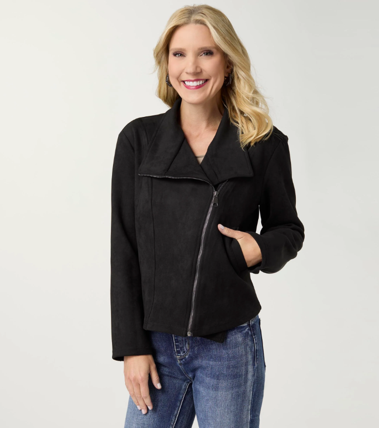 Alland Faux Suede Moto Jacket