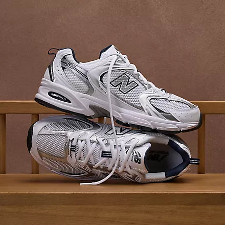 MENS 530- WHITE WITH NATURAL INDIGO
