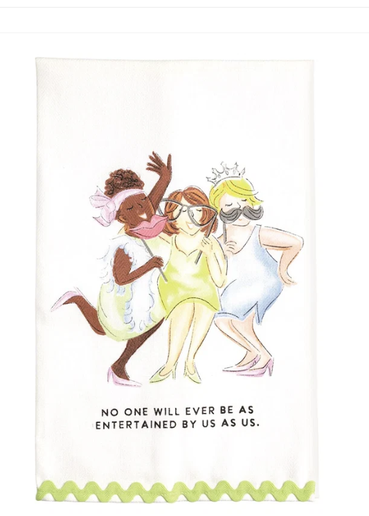 NO ONE WILL EVER GIRLFRIENDS PRINTED TOWEL - Molly's! A Chic and Unique Boutique 