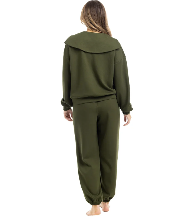 Olive Pullover Two-Piece Set - Molly's! A Chic and Unique Boutique 