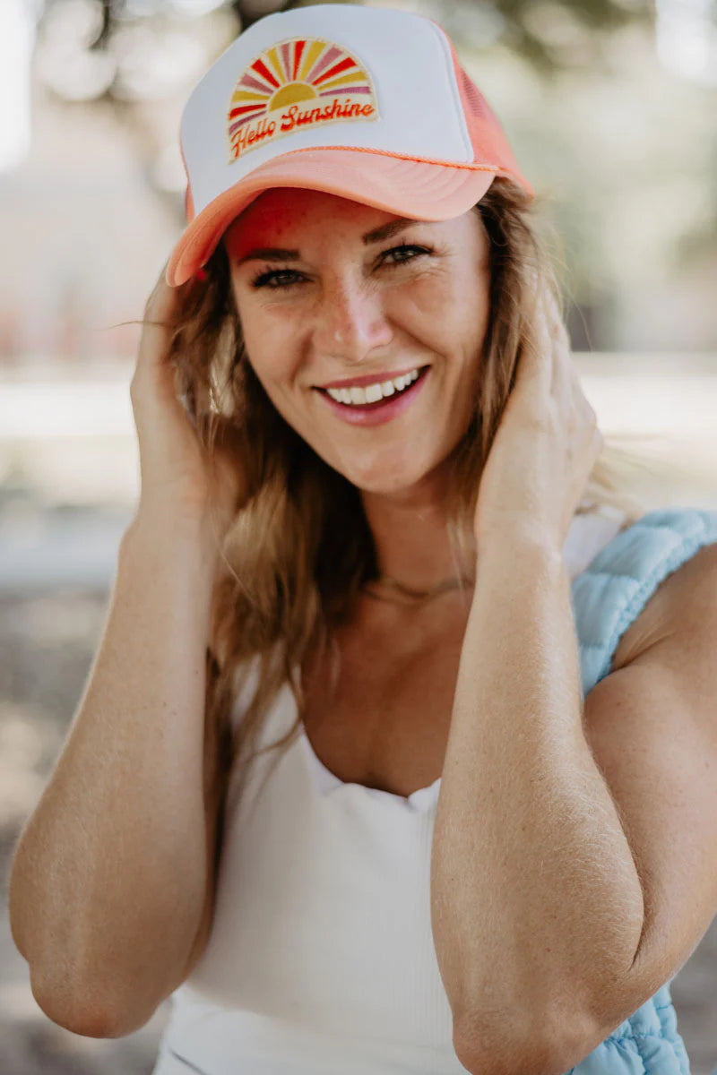 HELLO SUNSHINE TRUCKER HAT *(WHAT COLOR? -BD)* - Molly's! A Chic and Unique Boutique 
