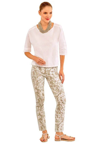 GRIPELESS PULL ON PANT- FLORA - Molly's! A Chic and Unique Boutique 