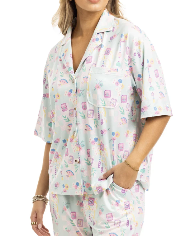 Mahjong Two-Piece PJ Pants Set - Molly's! A Chic and Unique Boutique 