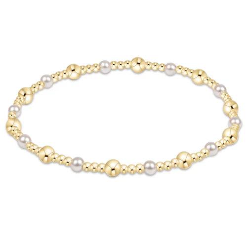 Classic Gold Sincerity 4mm Bead Bracelet- Pearl - Molly's! A Chic and Unique Boutique 